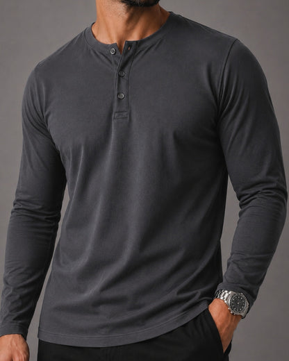 Kit 3x Blusa Henley de Manga Longa em Algodão Egípcio - Legacy - R$ 174,00 cada