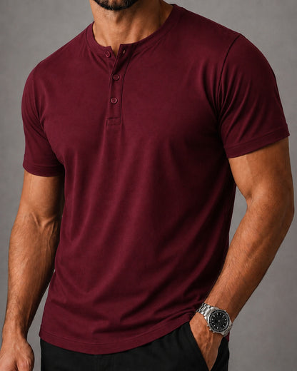 Kit 2x Camiseta Henley de Algodão Egípcio Luxor - R$ 161,00 cada