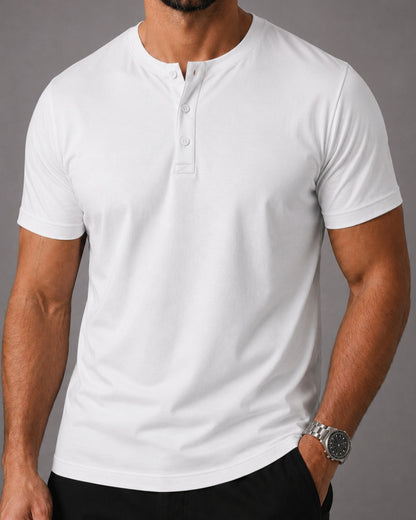 Kit 3x Camiseta Henley de Algodão Egípcio Luxor - R$ 146,00 cada