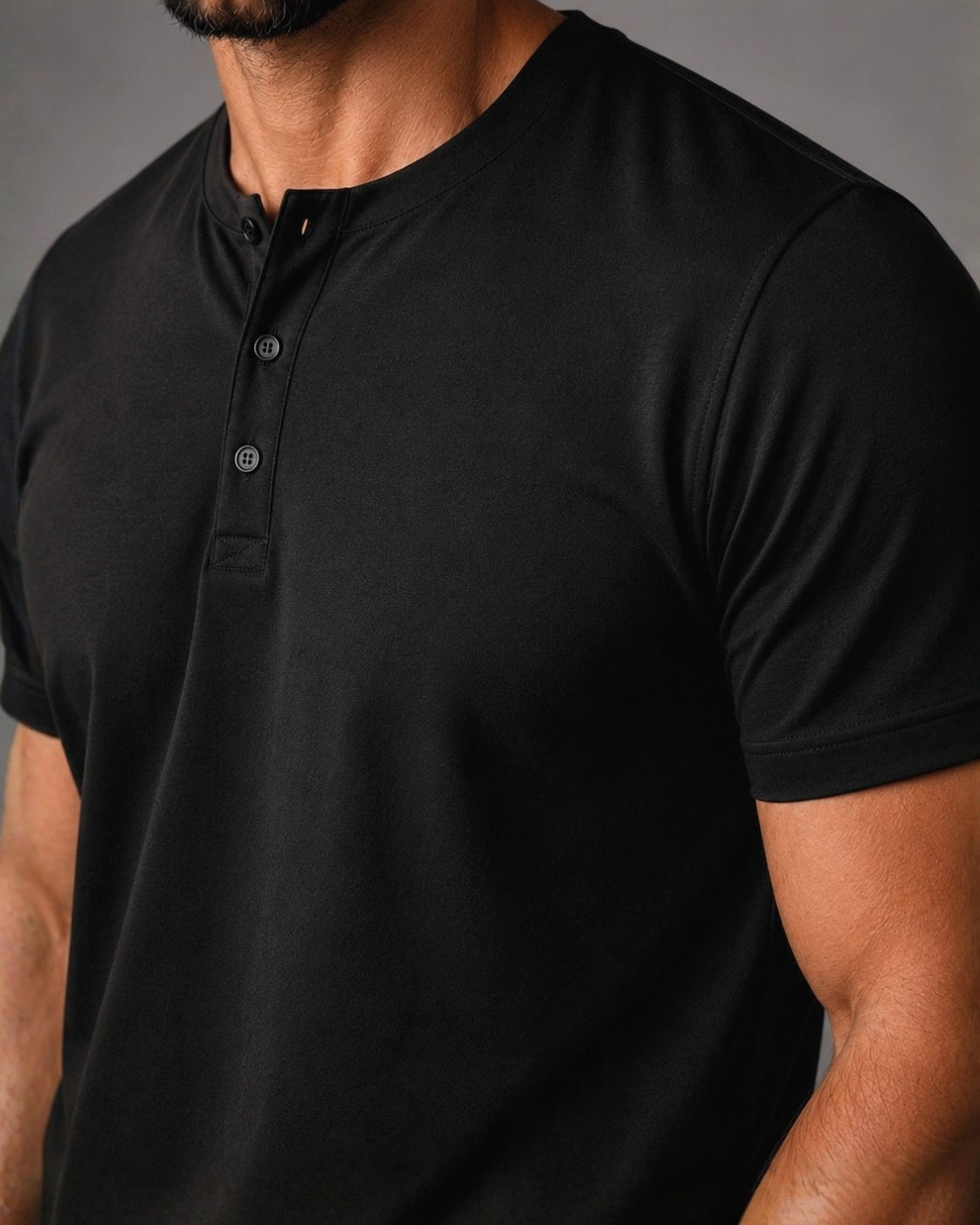 Camiseta Henley de Algodão Egípcio - Luxor