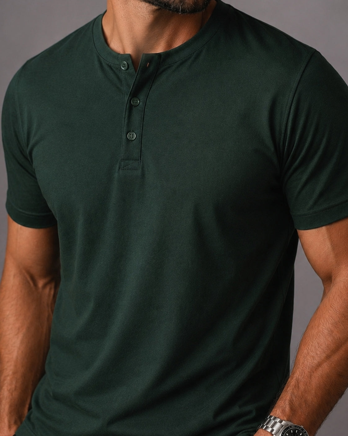 Kit 4x Camiseta Henley de Algodão Egípcio - Luxor - Pague 3 e Leve 4