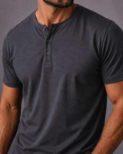 Kit 4x Camiseta Henley de Algodão Egípcio - Luxor - Pague 3 e Leve 4