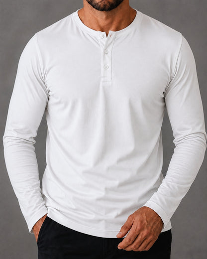 Kit 2x Blusa Henley de Manga Longa em Algodão Egípcio - Legacy - R$ 197,00 cada
