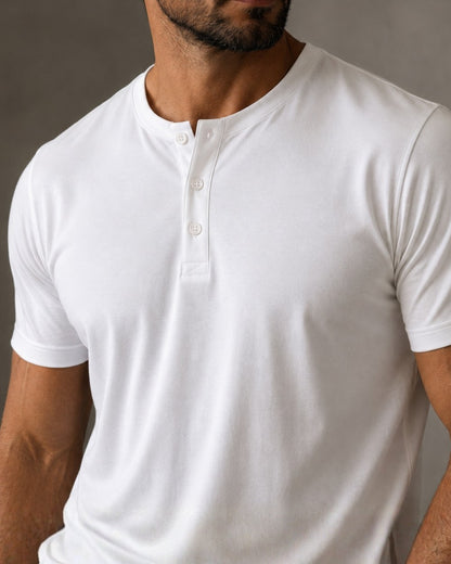 Kit 4x Camiseta Henley de Algodão Egípcio - Luxor - Pague 3 e Leve 4