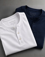 Kit 2x Camiseta Henley de Algodão Egípcio Luxor