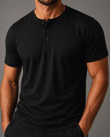 Camiseta Henley de Algodão Egípcio - Luxor