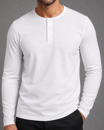 Kit 2x Blusa Henley de Manga Longa em Algodão Egípcio - Legacy - R$ 179,00 cada