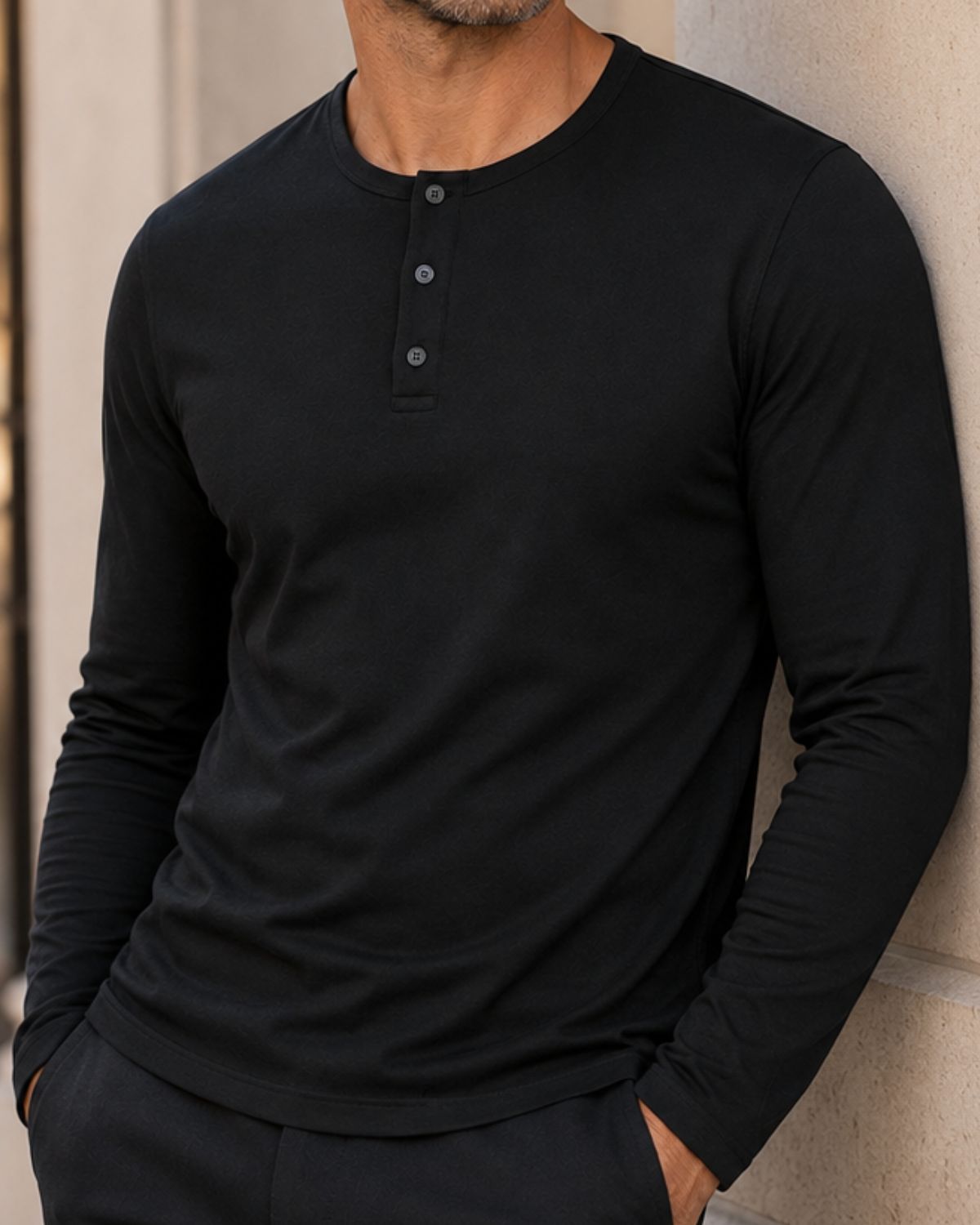 Kit 2x Blusa Henley de Manga Longa em Algodão Egípcio - Legacy - R$ 179,00 cada