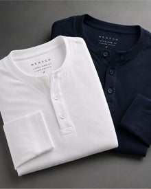 Kit 2x Blusa Henley de Manga Longa em Algodão Egípcio - Legacy - R$ 179,00 cada