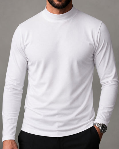Kit 3x Blusa de Gola Alta e Manga Longa em Algodão Egípcio - Egypt - R$ 149,00 cada