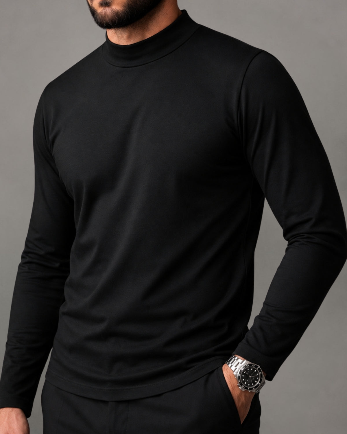 Kit 3x Blusa de Gola Alta e Manga Longa em Algodão Egípcio - Egypt - R$ 149,00 cada
