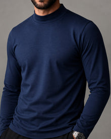 Blusa de Gola Alta e Manga Longa em Algodão Egípcio - Egypt