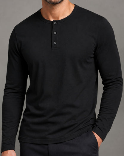 Kit 2x Blusa Henley de Manga Longa em Algodão Egípcio - Legacy - R$ 179,00 cada