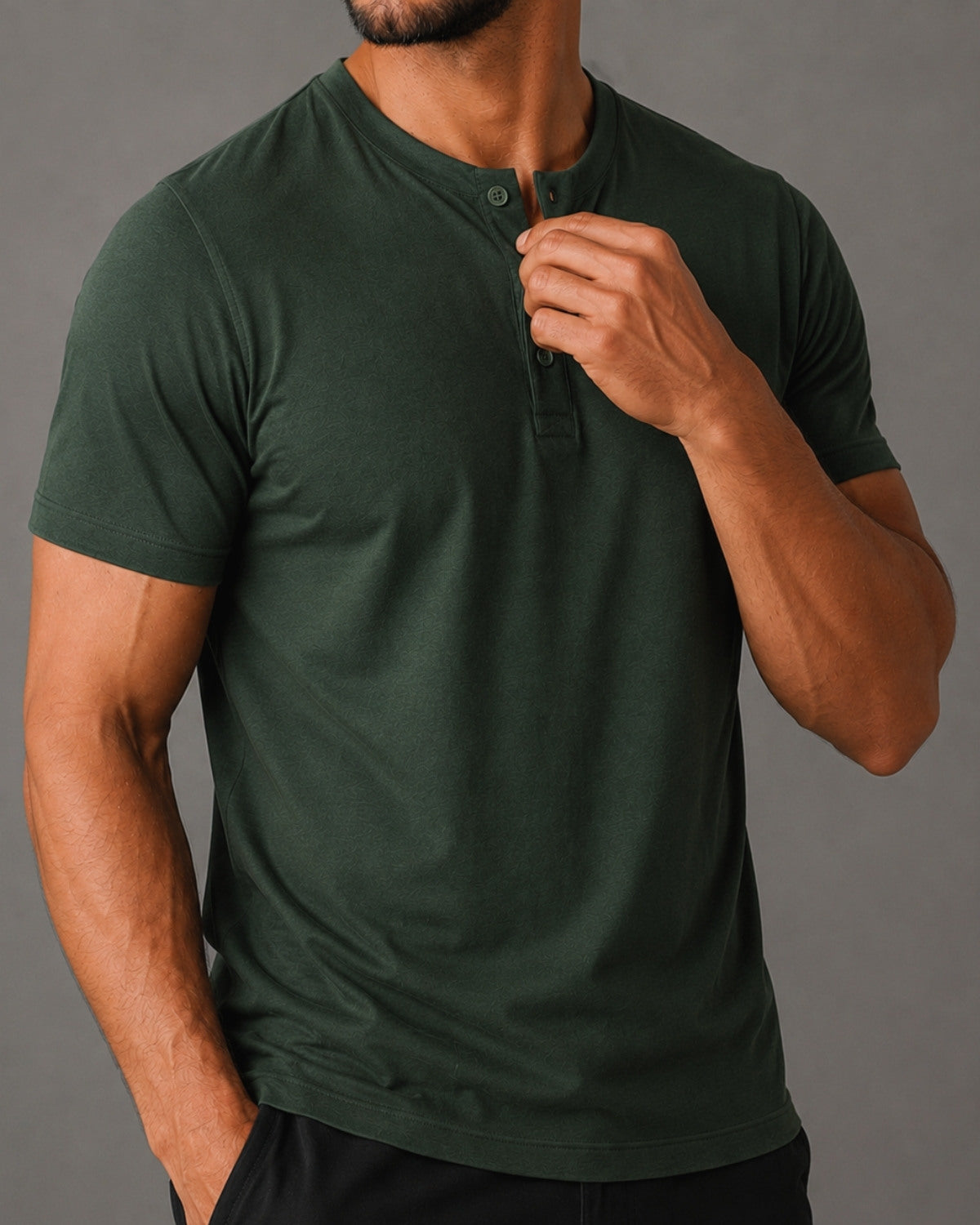 Camiseta Henley de Algodão Egípcio - Luxor