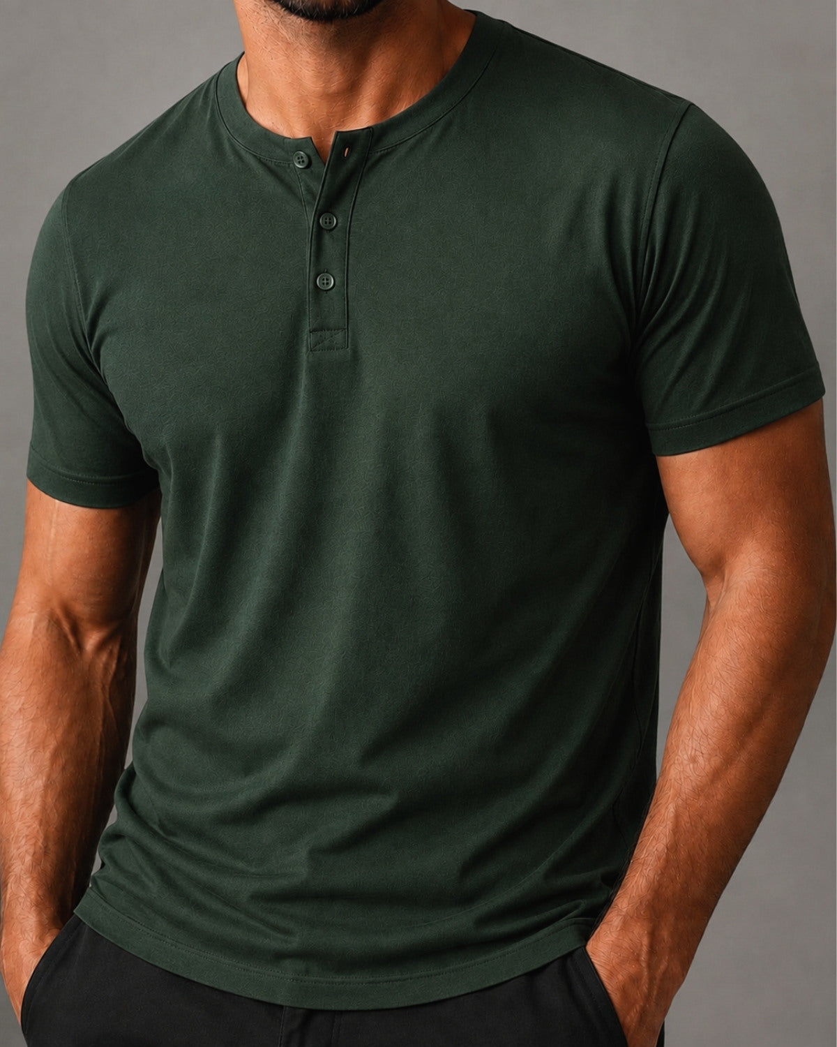 Camiseta Henley de Algodão Egípcio - Luxor