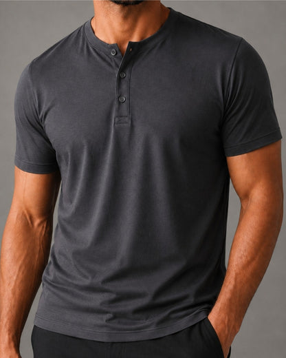 Camiseta Henley de Algodão Egípcio - Luxor