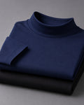 Kit 2x Blusa de Gola Alta e Manga Longa em Algodão Egípcio Egypt