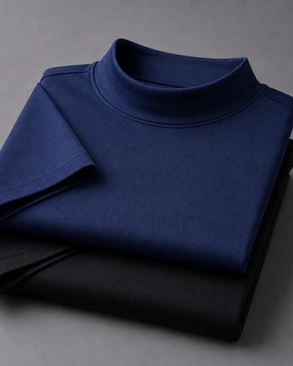 Kit 2x Camiseta de Gola Alta e Manga Curta em Algodão Egípcio - Monarch - R$ 161,00 cada