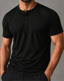 Camiseta Henley de Algodão Egípcio - Luxor