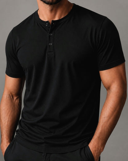 Kit 2x Camiseta Henley de Algodão Egípcio Luxor - R$ 179,00 cada