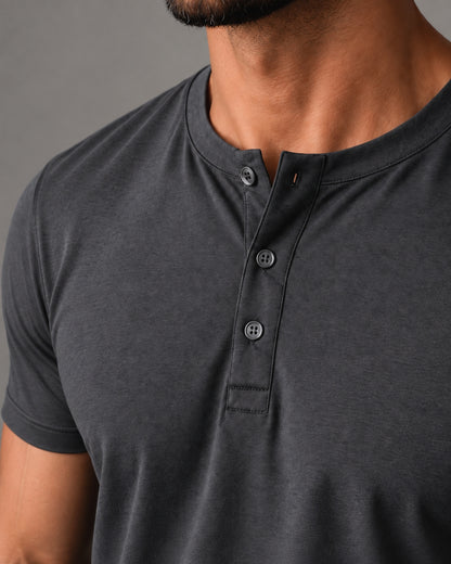 Camiseta Henley de Algodão Egípcio - Luxor