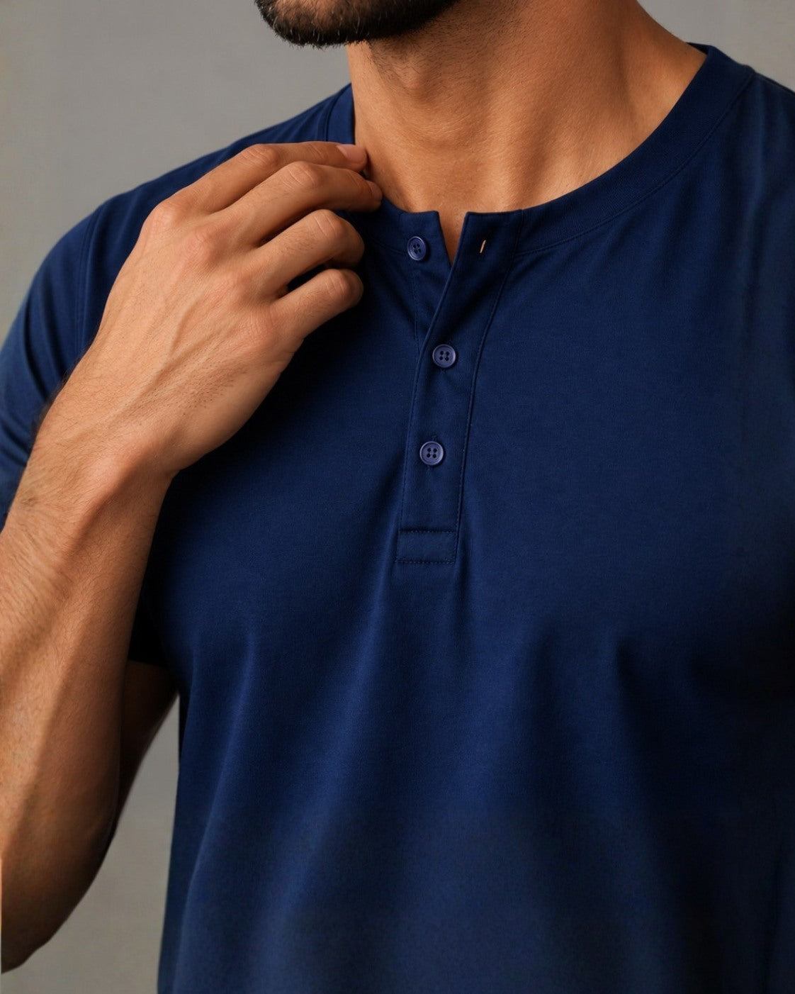 Camiseta Henley de Algodão Egípcio - Luxor