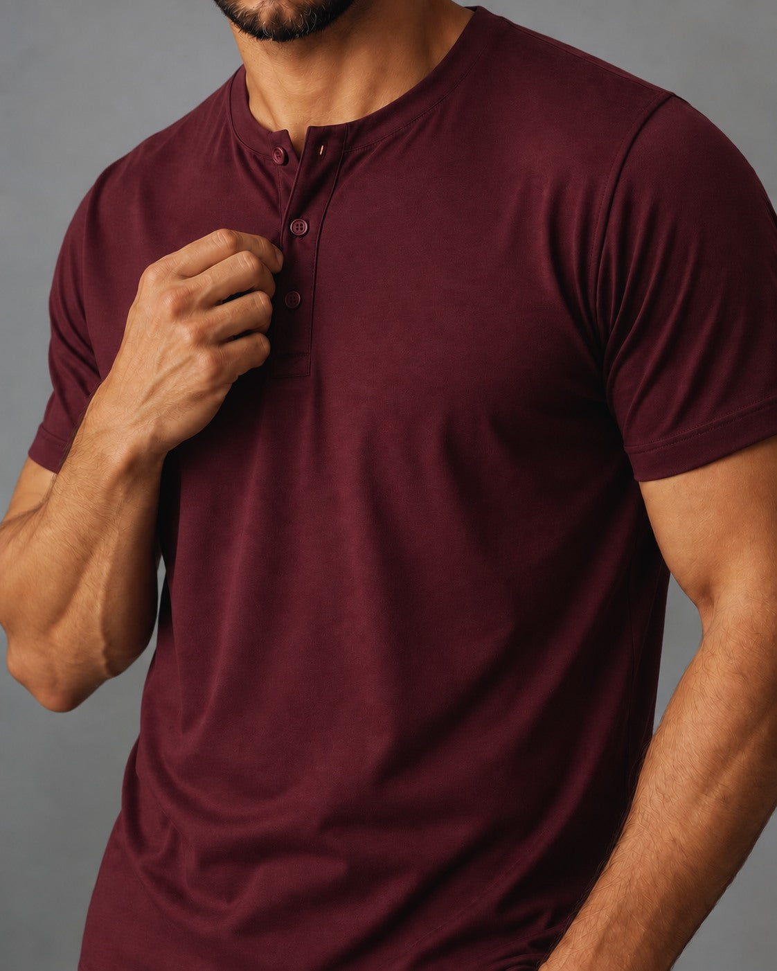 Camiseta Henley de Algodão Egípcio - Luxor