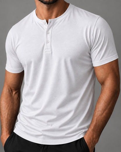 Camiseta Henley de Algodão Egípcio - Luxor