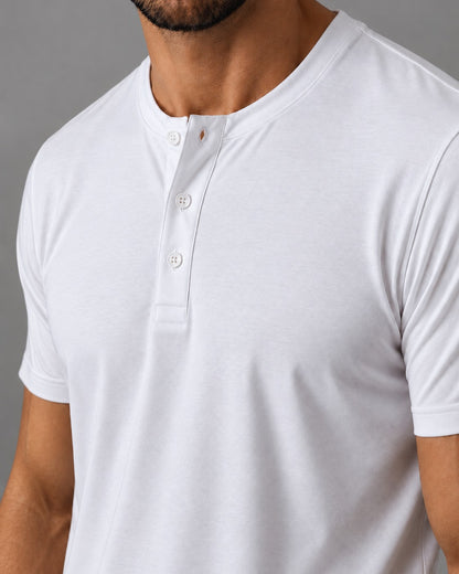 Camiseta Henley de Algodão Egípcio - Luxor
