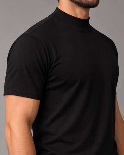 Kit 3x Camiseta de Gola Alta e Manga Curta em Algodão Egípcio - Monarch - R$ 143,00 cada