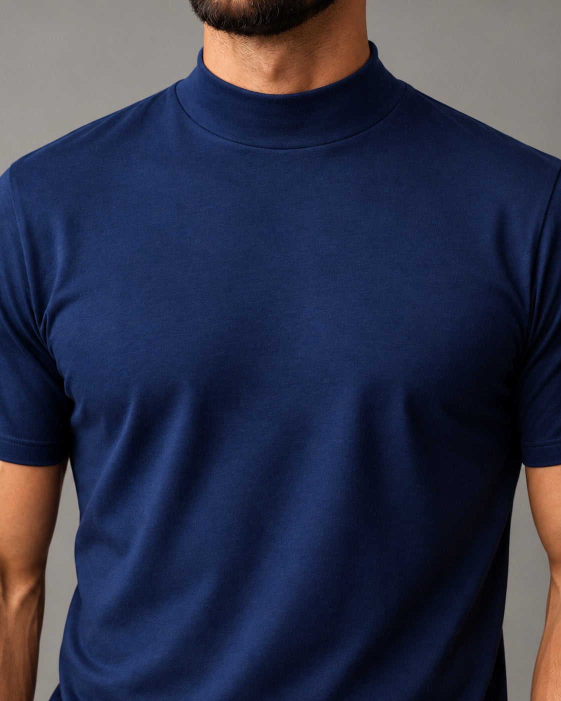 Kit 3x Camiseta de Gola Alta e Manga Curta em Algodão Egípcio - Monarch - R$ 143,00 cada