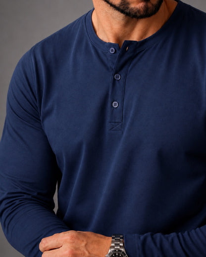 Kit 2x Blusa Henley de Manga Longa em Algodão Egípcio - Legacy - R$ 179,00 cada
