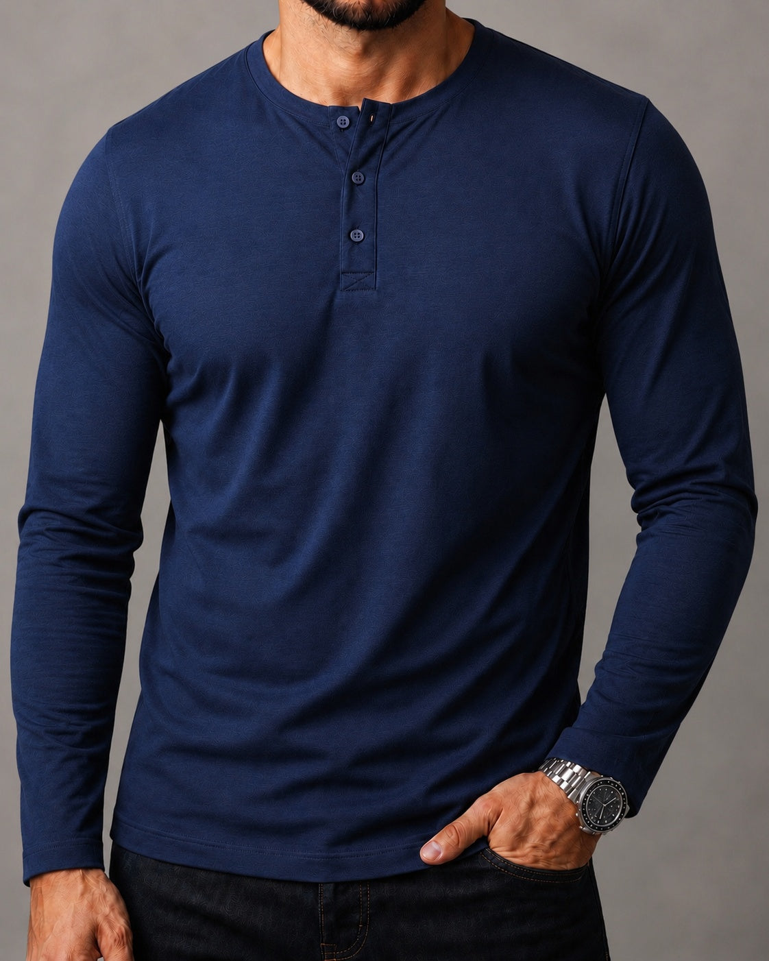 Kit 3x Blusa Henley de Manga Longa em Algodão Egípcio - Legacy - R$ 159,00 cada