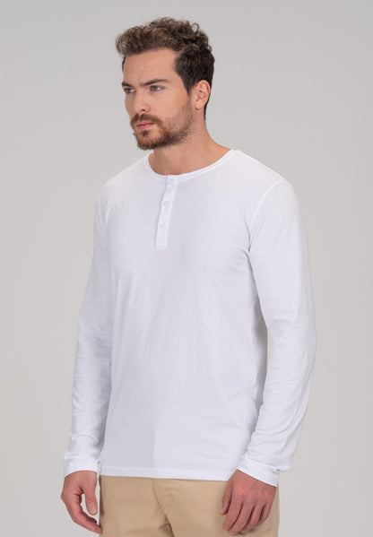 Blusa Henley de Manga Longa em Algodão Egípcio - Legacy