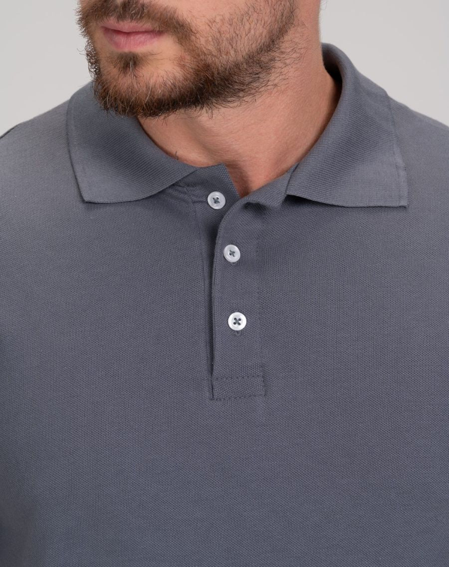 Camisa Polo Piquet de Algodão Pima Peruano com Elastano - TruePima