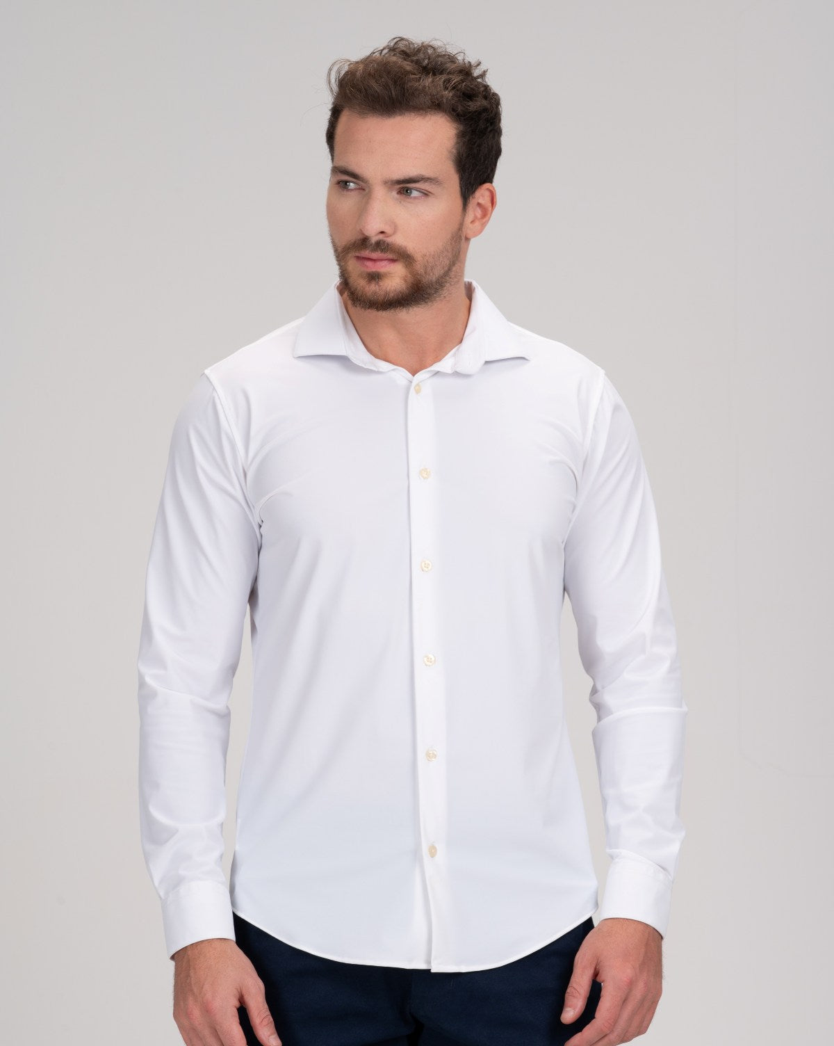 Camisa Social Stretch de Poliamida e Elastano - Tech Zenith