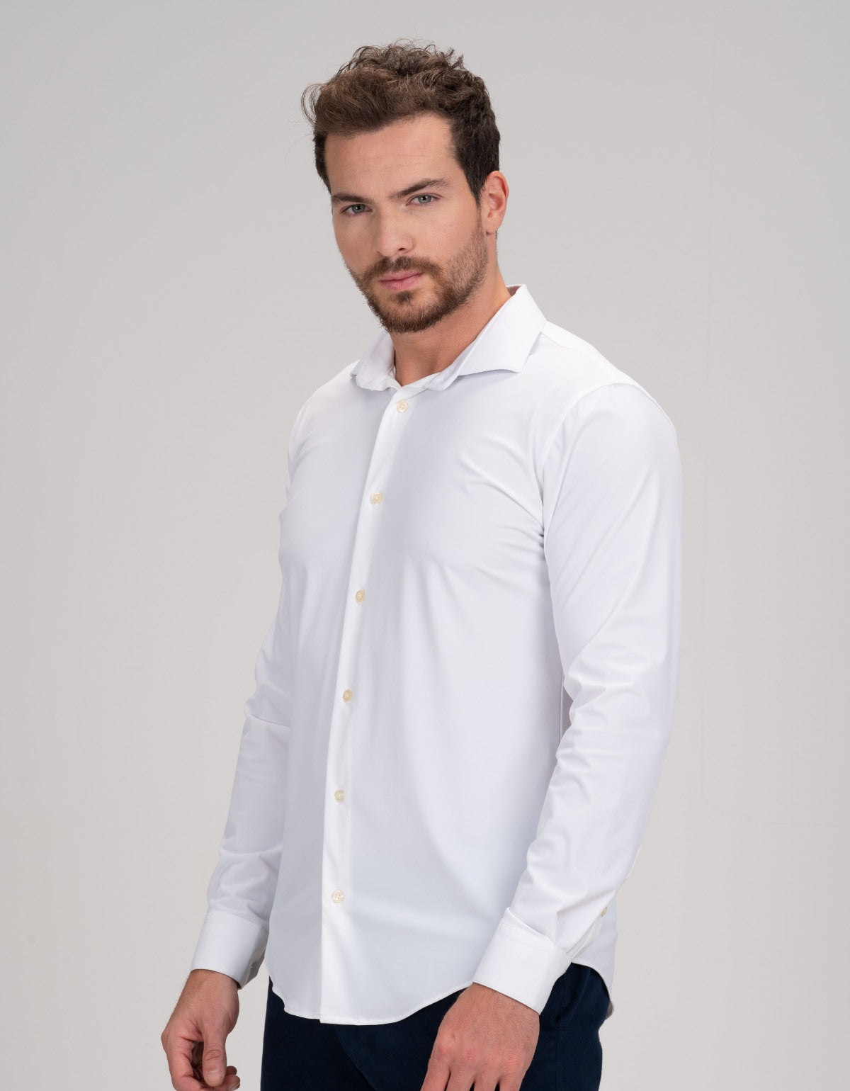Camisa Social Stretch de Poliamida e Elastano - Tech Zenith