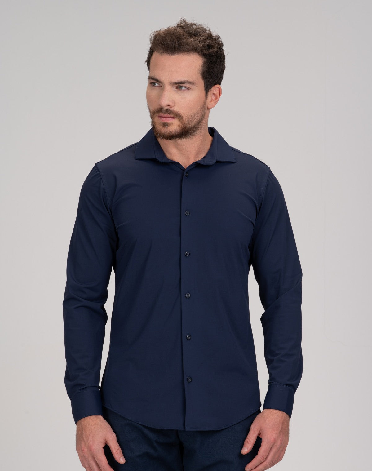 Camisa Social Stretch de Poliamida e Elastano - Tech Zenith