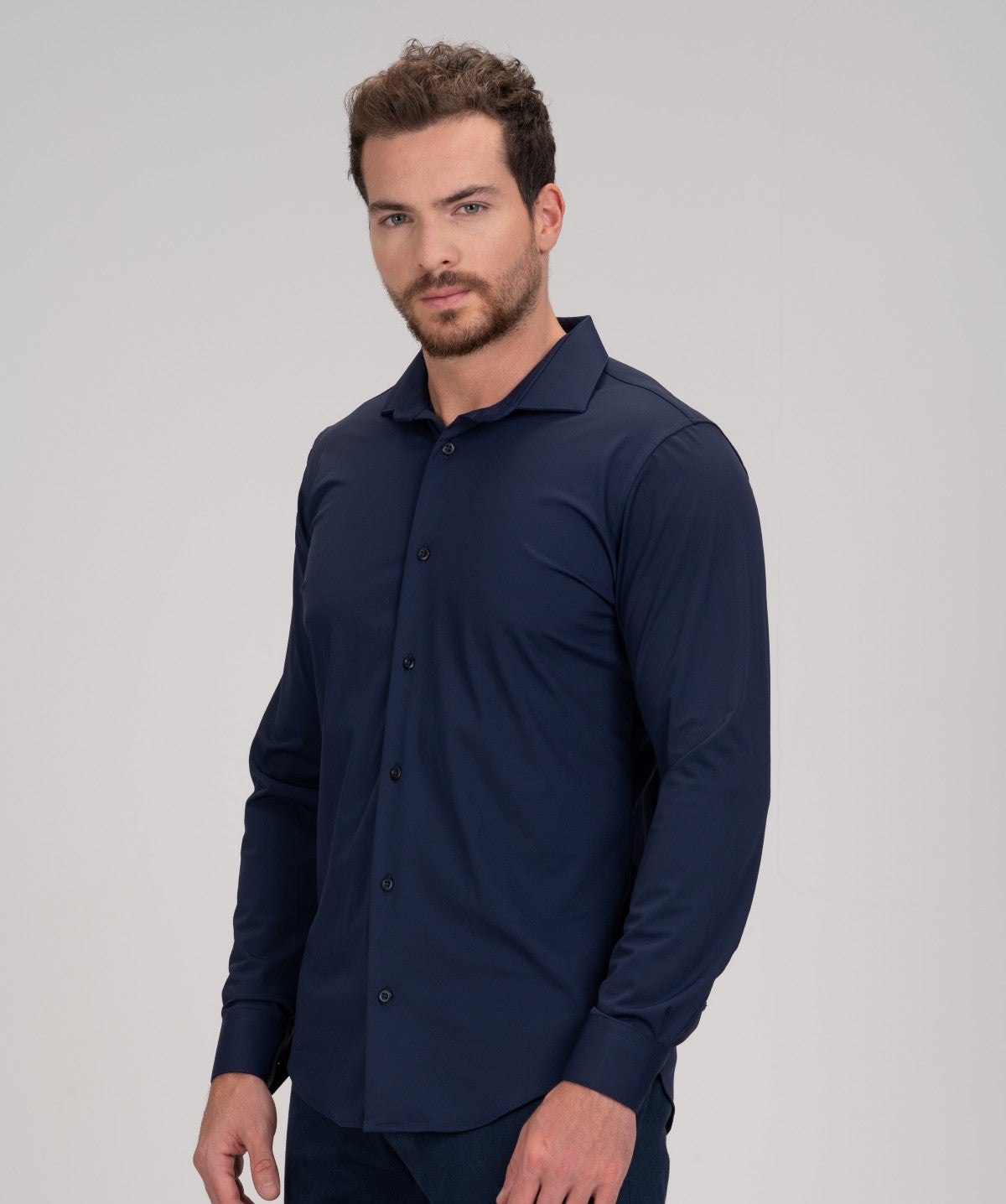 Camisa Social Stretch de Poliamida e Elastano - Tech Zenith
