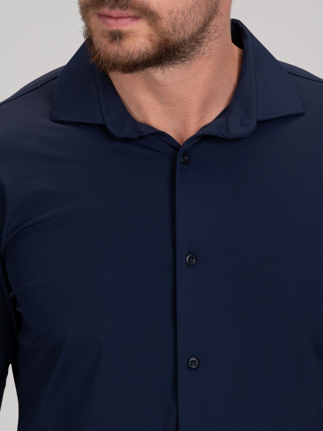 Camisa Social Stretch de Poliamida e Elastano - Tech Zenith