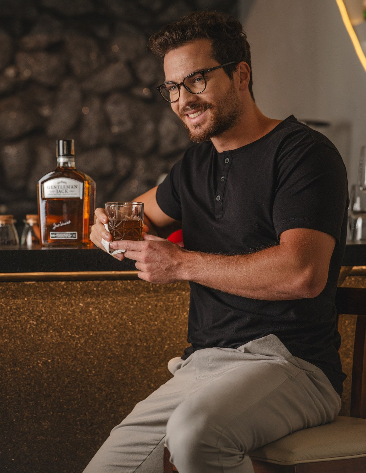 Kit 3x Camiseta Henley de Algodão Egípcio Luxor - R$ 158,00 cada