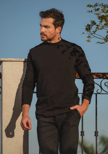 Blusa de Gola Alta e Manga Longa em Algodão Egípcio Premium - Egypt