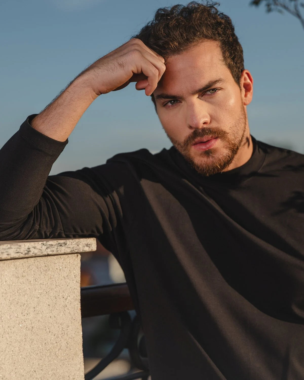 Blusa de Gola Alta e Manga Longa em Algodão Egípcio Premium - Egypt