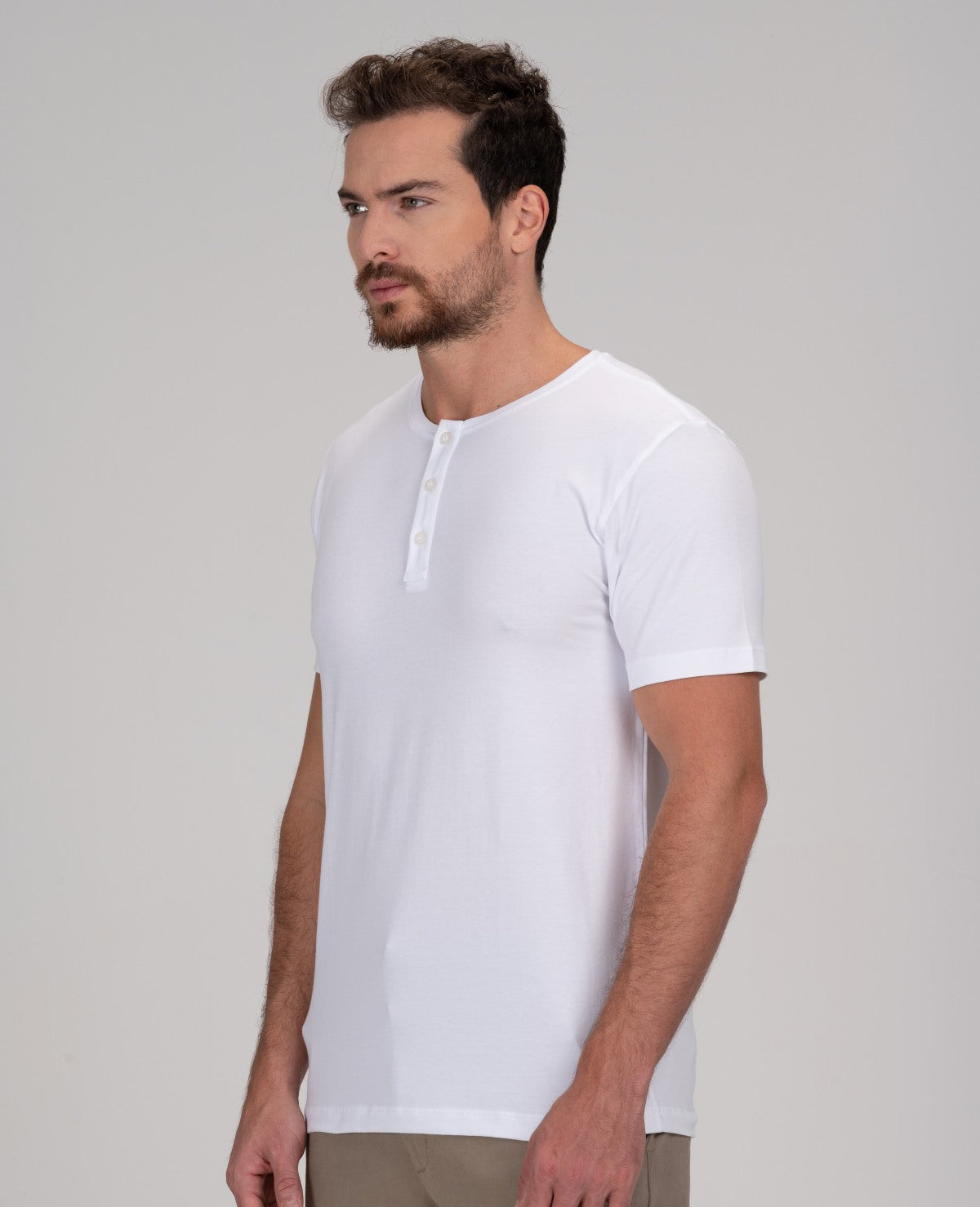 Camiseta Henley de Algodão Egípcio - Luxor