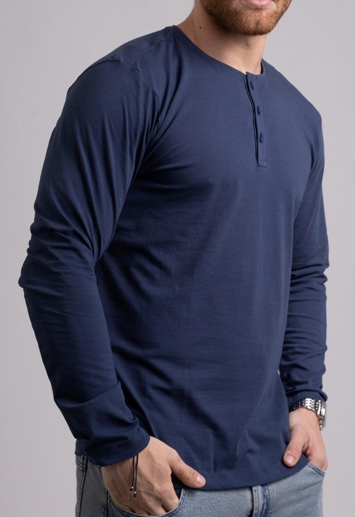 Blusa Henley de Manga Longa em Algodão Egípcio - Legacy