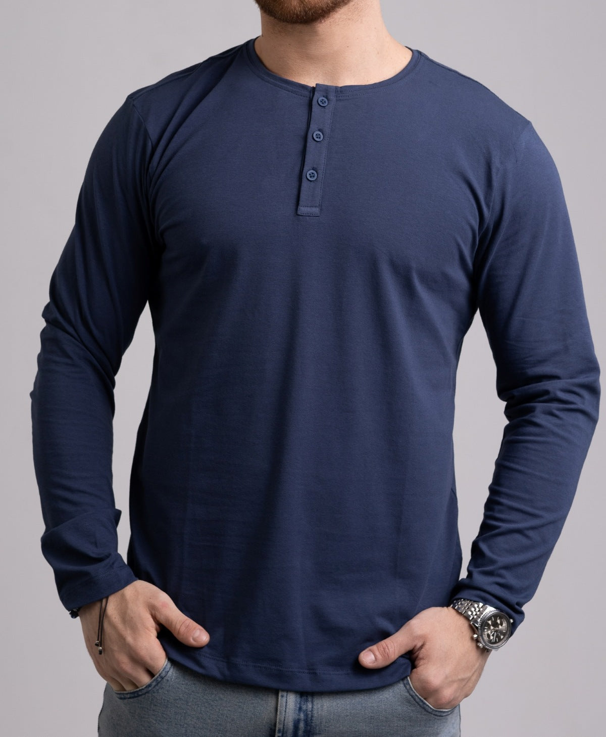 Blusa Henley de Manga Longa em Algodão Egípcio - Legacy