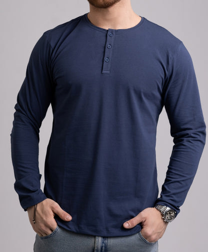 Blusa Henley de Manga Longa em Algodão Egípcio - Legacy