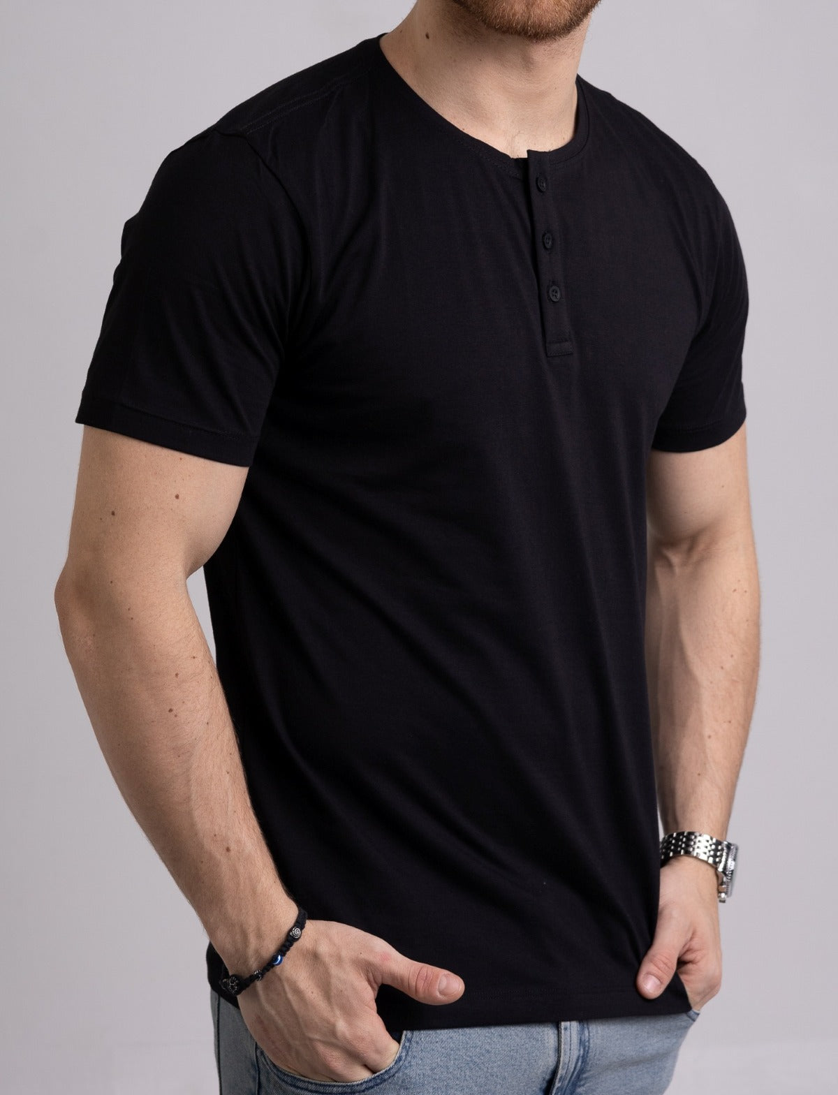 Camiseta Henley de Algodão Egípcio - Luxor
