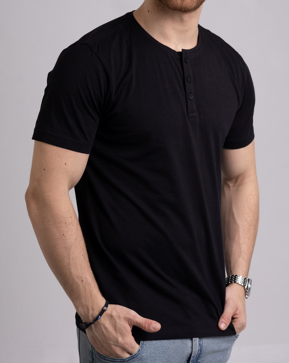 Camiseta Henley de Algodão Egípcio - Luxor