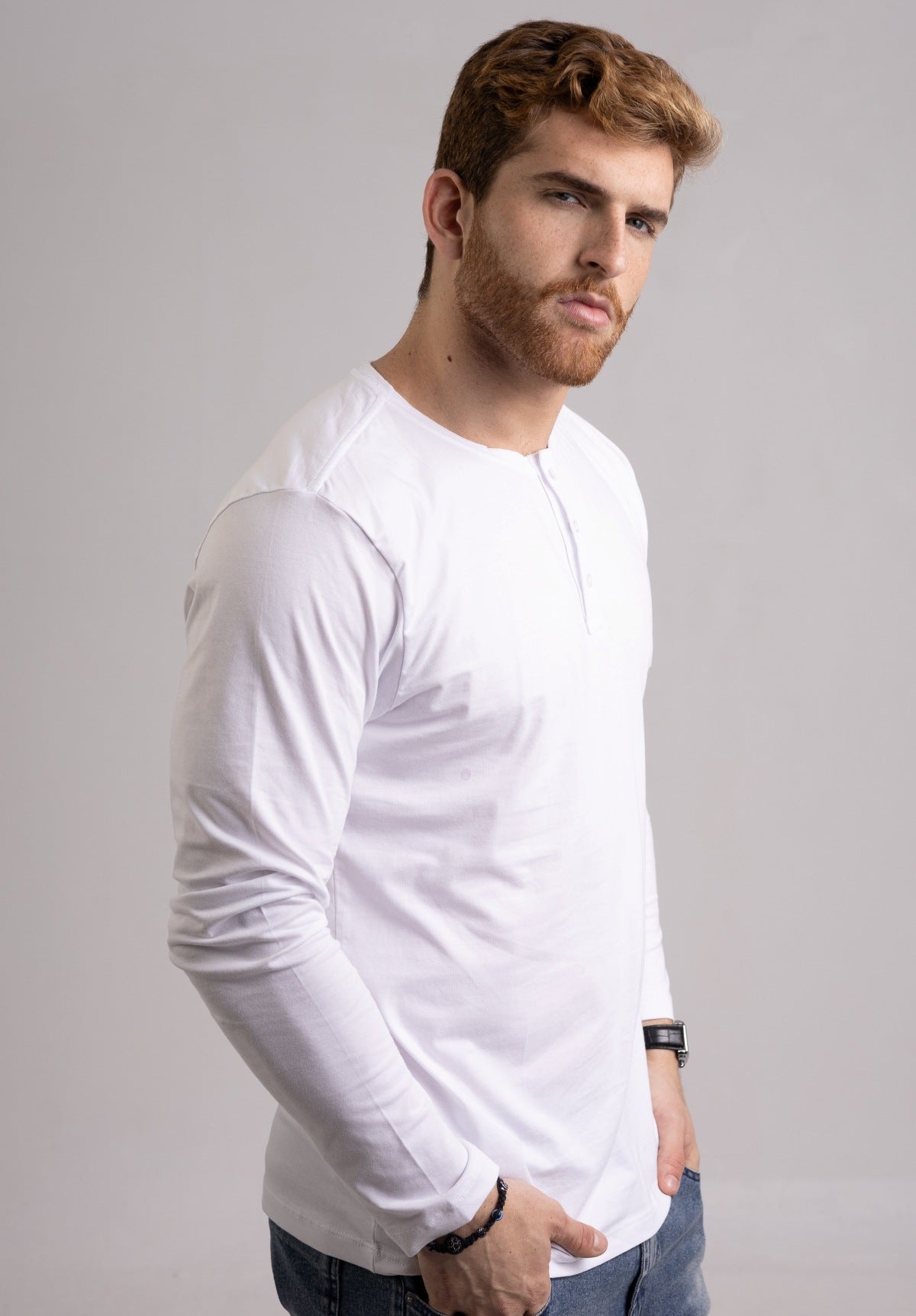 Blusa Henley de Manga Longa em Algodão Egípcio - Legacy